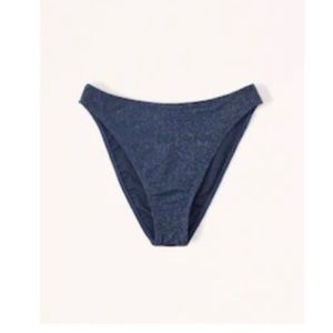 Shimmer Mid-Rise High-Leg Moderate Bikini Bottom